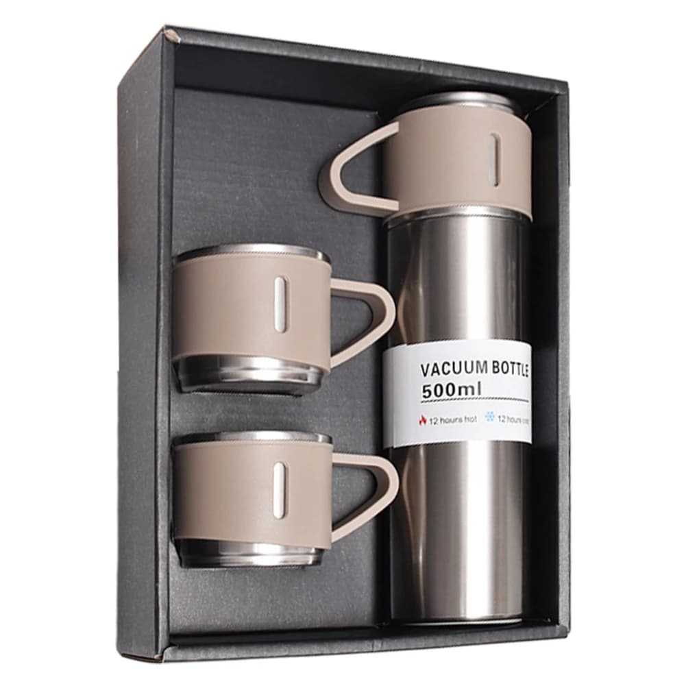 Ensemble Thermos avec 3 tasses thermique 500ml en acier inoxydable - Cuisine - صورة 9