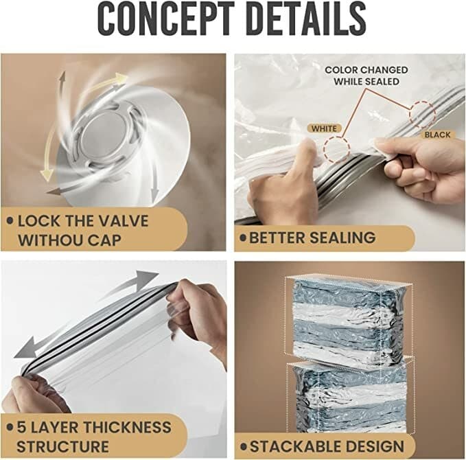 Sac Compression Sous Vide Taille 80 x 110 Cm - Maison - صورة 10