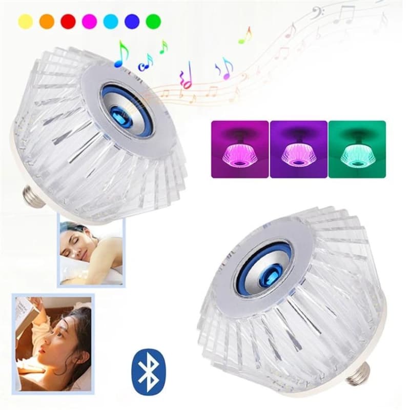 Ampoule musicale LED haut-parleur intégré Crystal Avec Bluetooth et télécommande 24W - Électronique - صورة 4