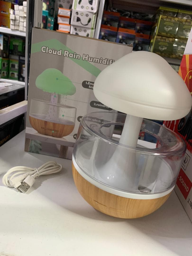 Humidificateur créatif en forme de nuage de pluie 7 couleurs  280ml - Électronique - صورة حقيقية 6