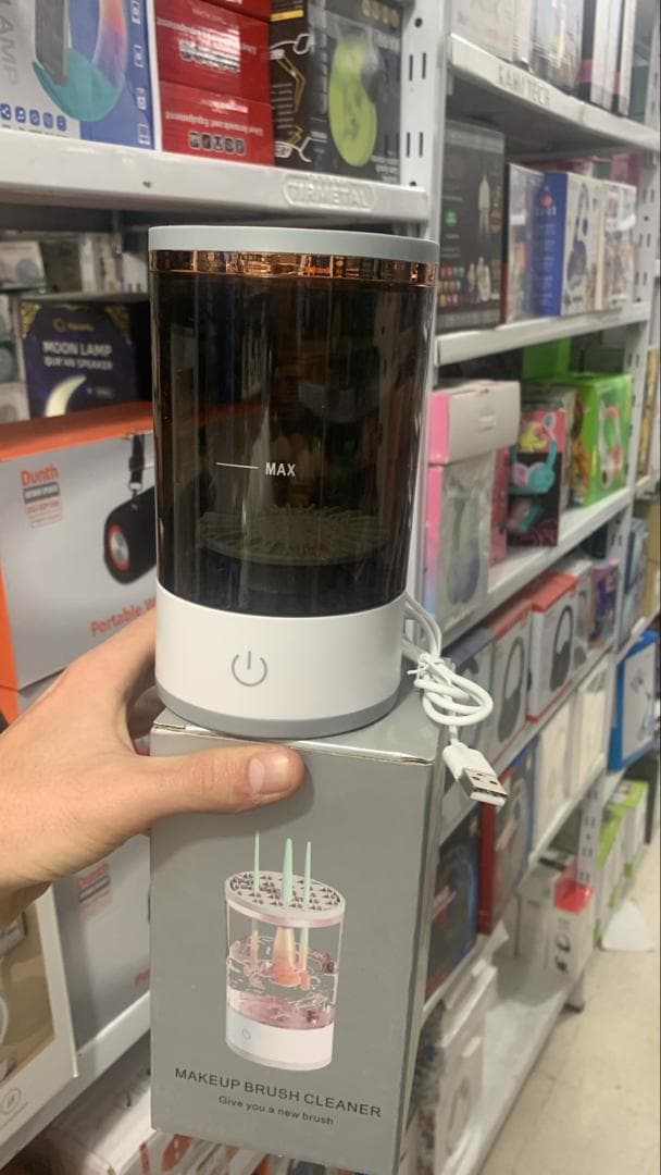 Machine de nettoyage de pinceaux maquillage électrique portable 3en1 - منظف ​​ومجفف فرش المكياج الأوتوماتيكي - Soins et Beauté - صورة حقيقية 7