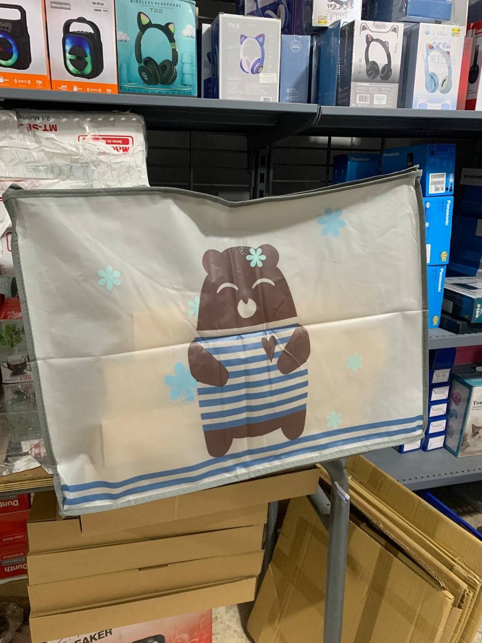 Pack 2 Sac de rangement Pliable pour vêtements à motifs de dessins animés Grande capacité - طقم2 قطع حقيبة تخزين ذات سعة كبيرة لللحاف والملابس - Maison - صورة حقيقية 13