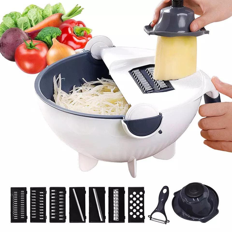 Pot Coupe-Légumes 9in1 Multifonction Avec Panier De Vidange + Éplucheur V2 - Cuisine - صورة 5