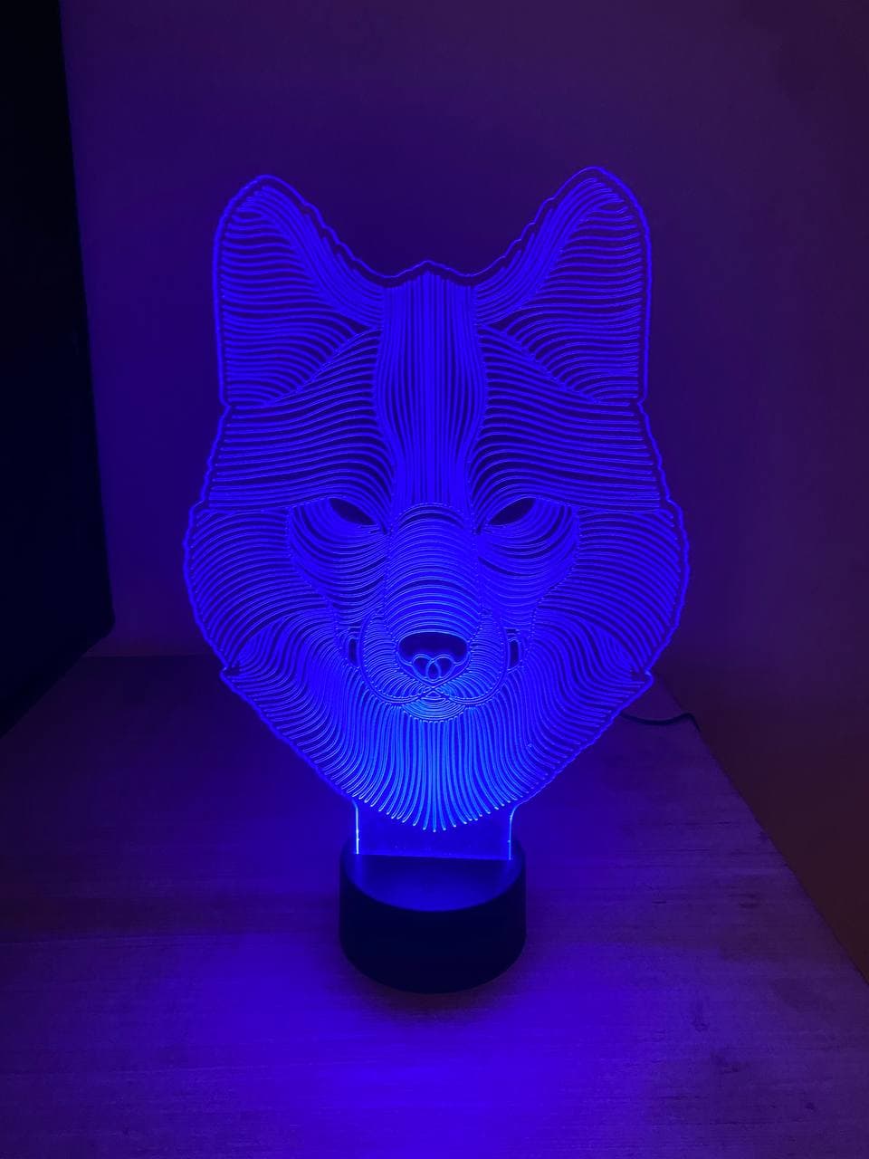 Lampe Veilleuse de bureau 3D 7 lumières changeantes de couleurs En Acrylique - Décoration - صورة حقيقية 14