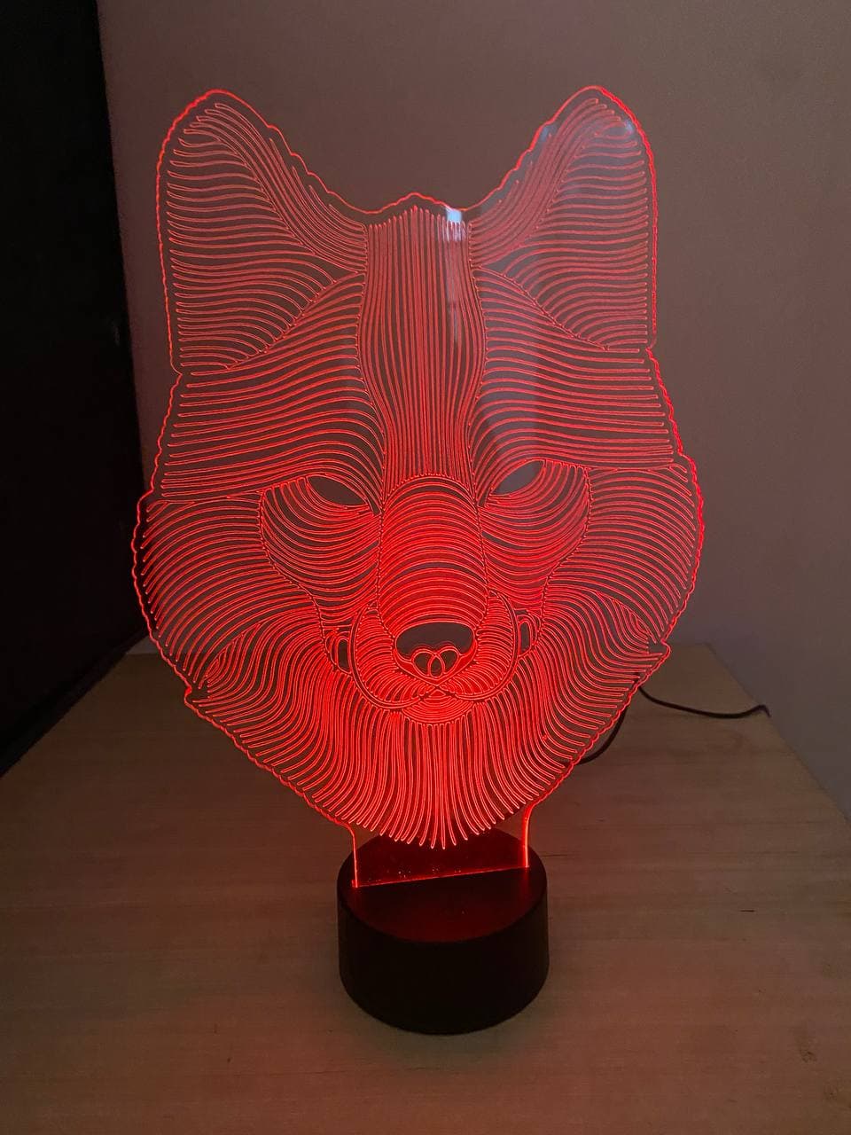 Lampe Veilleuse de bureau 3D 7 lumières changeantes de couleurs En Acrylique - Décoration - صورة حقيقية 15