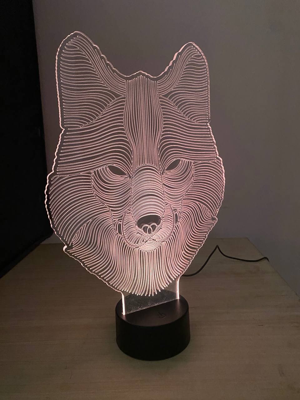 Lampe Veilleuse de bureau 3D 7 lumières changeantes de couleurs En Acrylique - Décoration - صورة حقيقية 16