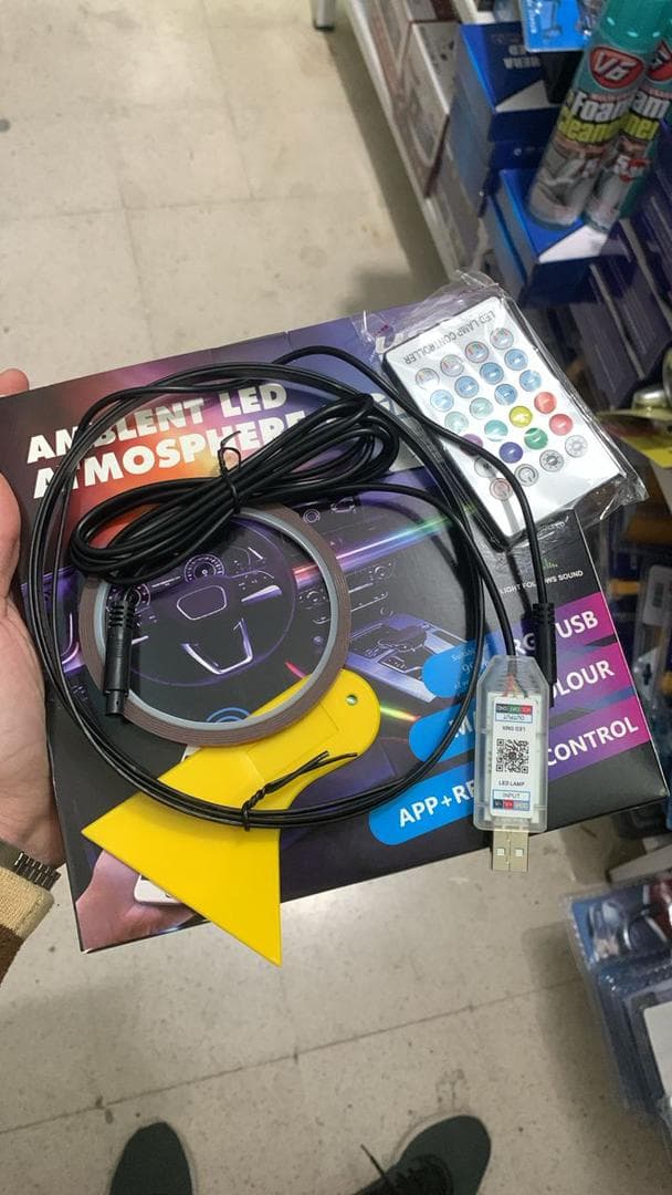 Bande lumineuse LED en néon RGB pour intérieur de voiture, éclairage suivi son d'ambiance Avec app et télécommande - Accessoires Auto/Moto - صورة حقيقية 7
