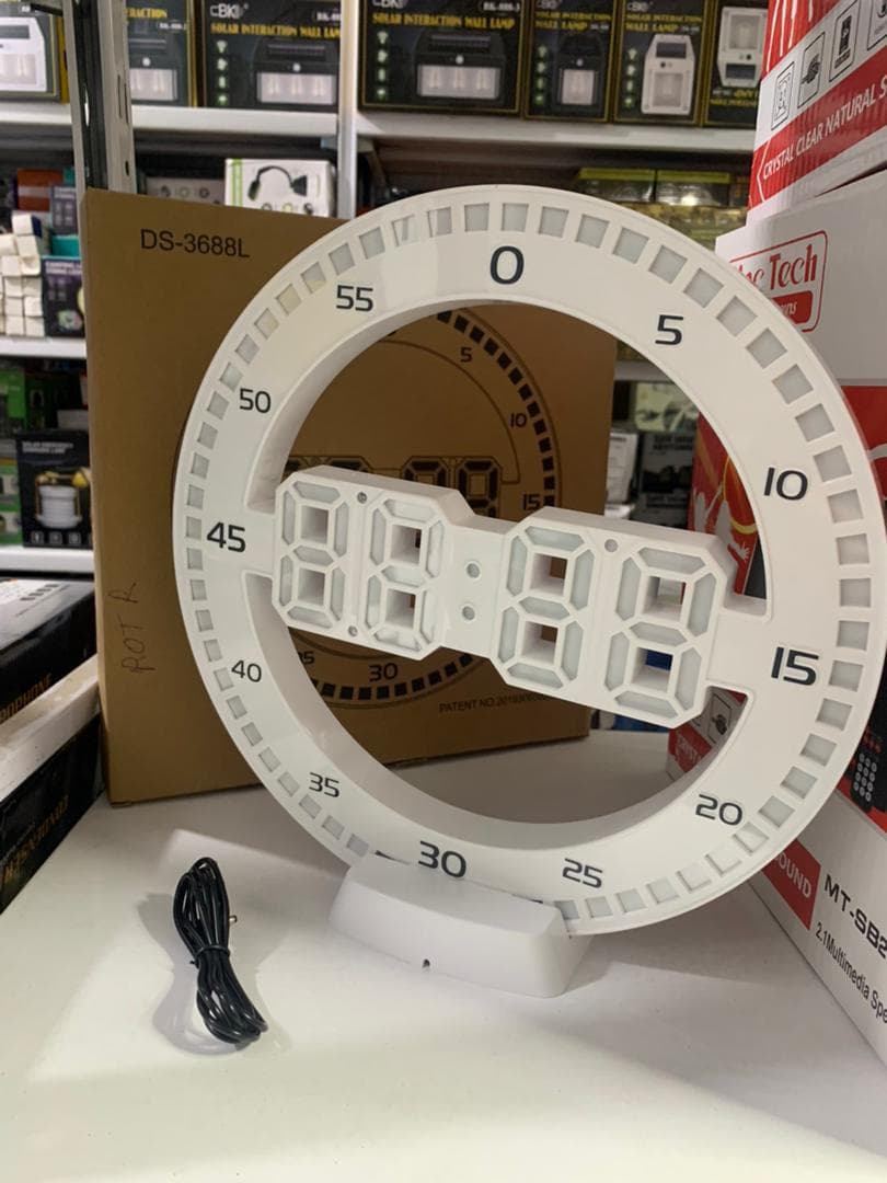 Horloge murale numérique 3D - Décoration - صورة حقيقية 3