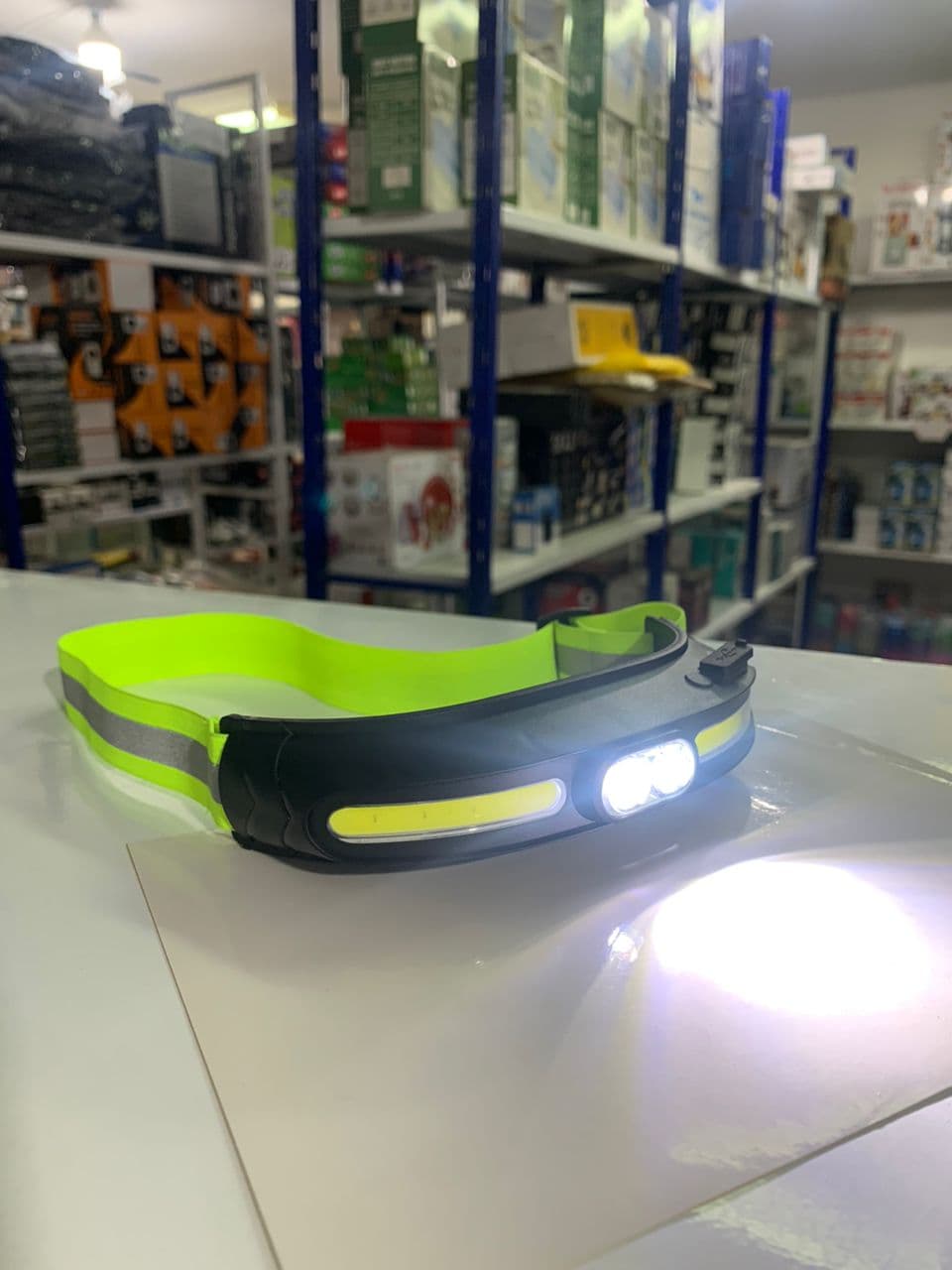Lampe frontale transfrontalier  étanche lumière forte COB double source de lumière TYPE-C - Électronique - صورة حقيقية 3