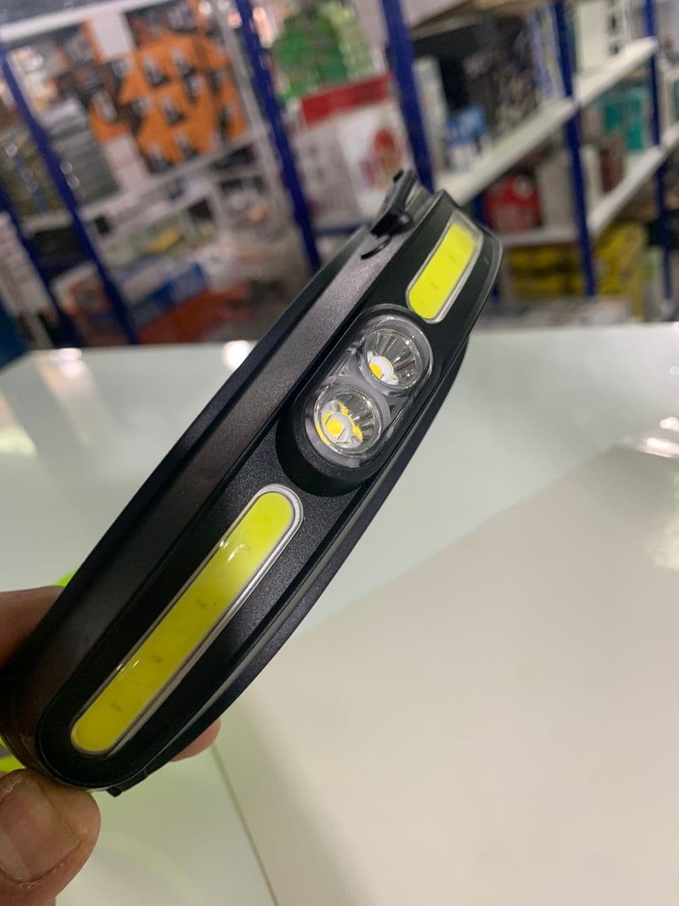 Lampe frontale transfrontalier  étanche lumière forte COB double source de lumière TYPE-C - Électronique - صورة حقيقية 4