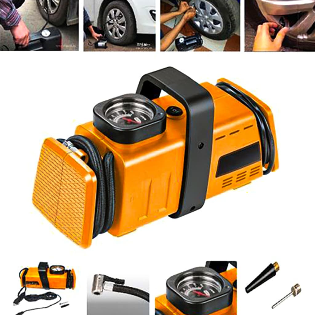 Compresseur d’aire a double adaptateur 220v/12v- 200psi - Orange - Électronique - صورة 1