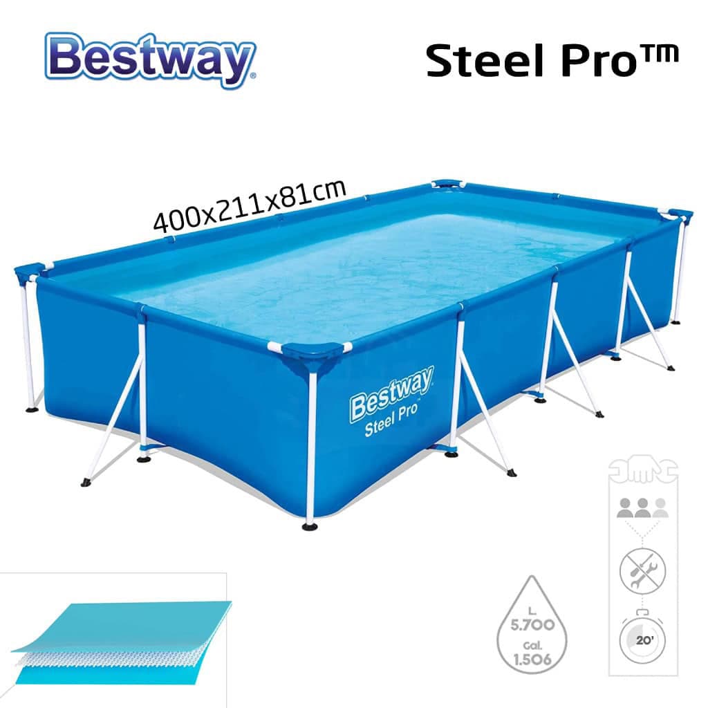 Steel Pro™ Piscine Rectangulaire 400 x 211 x 81cm Bestway - Divers - صورة 1