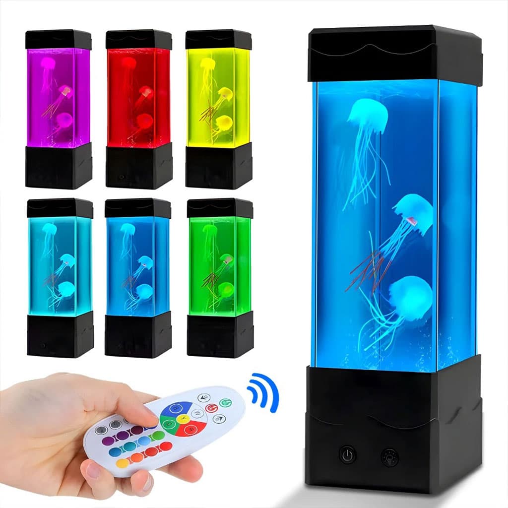 Lumière D'Ambiance Méduse LED, Veilleuse Décoration Bureau Table , Carré V2 - Électronique - صورة 1