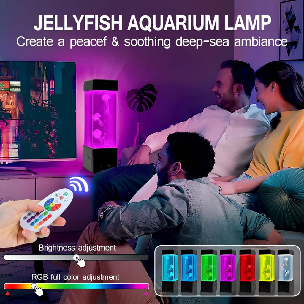 Lumière D'Ambiance Méduse LED, Veilleuse Décoration Bureau Table , Carré V2 - Électronique - صورة 4