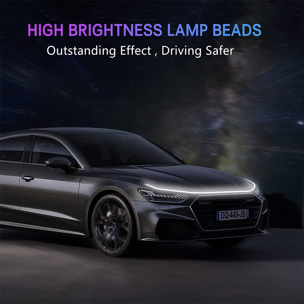 LED dynamiques Bandes lumineuses pour capot de voiture - Accessoires Auto/Moto - صورة 6