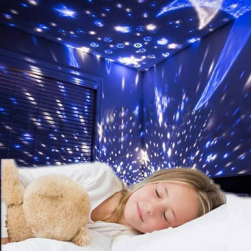 Projecteur LED rotatif produisant l’image d’un ciel étoilé, idéal pour la chambre d’un enfant - Électronique - صورة 4