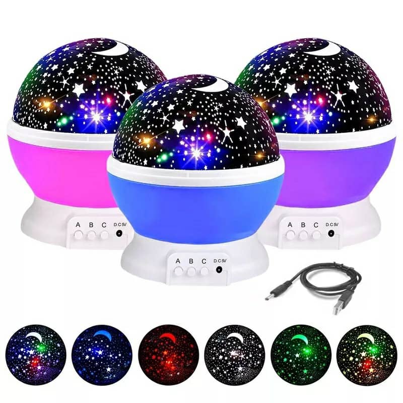 Projecteur LED rotatif produisant l’image d’un ciel étoilé, idéal pour la chambre d’un enfant - Électronique - صورة 7