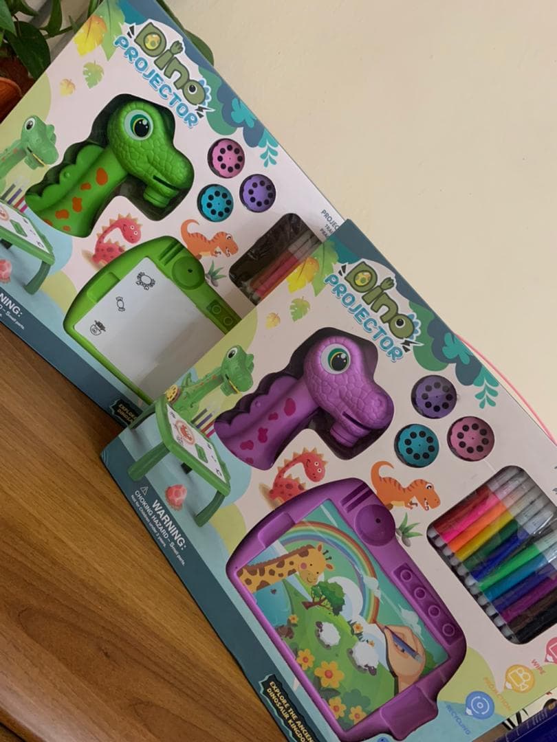 Projecteur de dessin Dino pour enfants avec 24 motifs colorés - Jouet & Gaming - صورة حقيقية 10