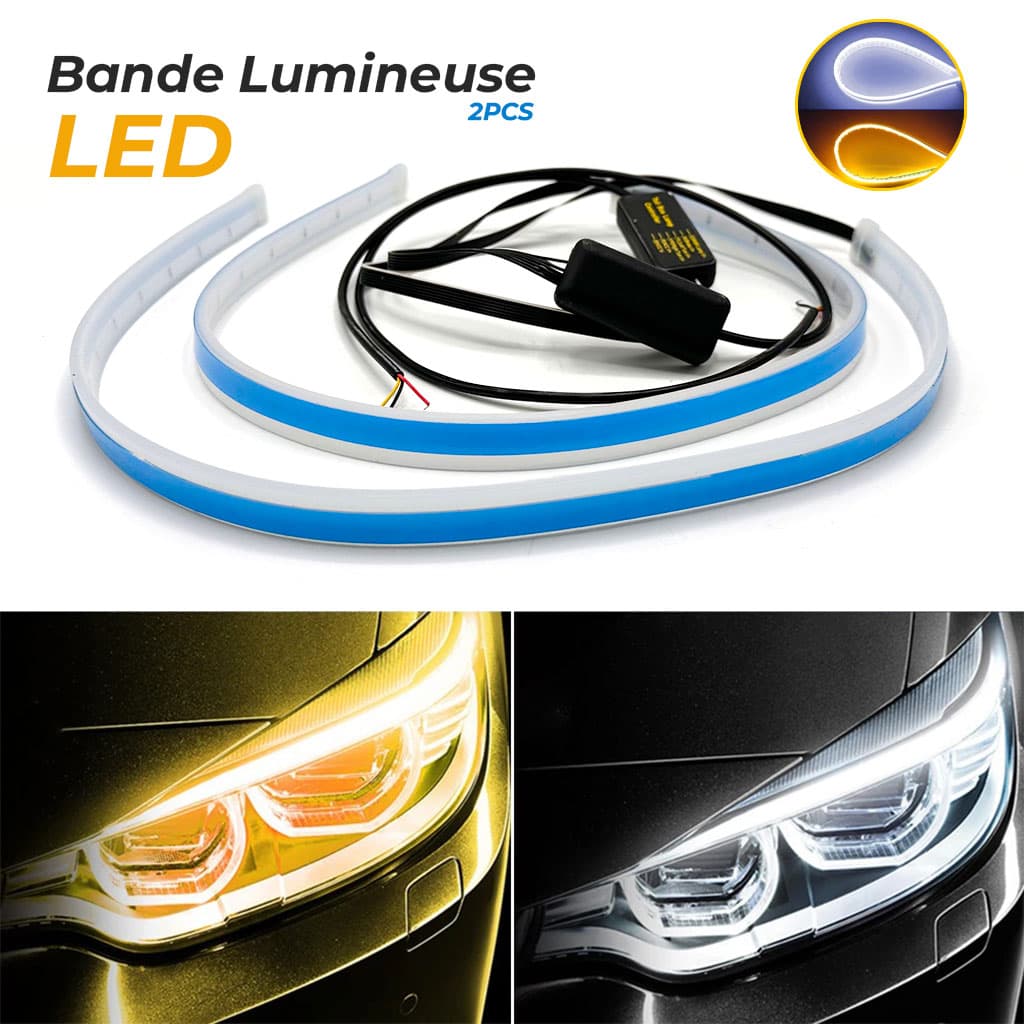 Bande lumineuse à LED étanches pour voiture 60CM 2PCS - Accessoires Auto/Moto - صورة 1