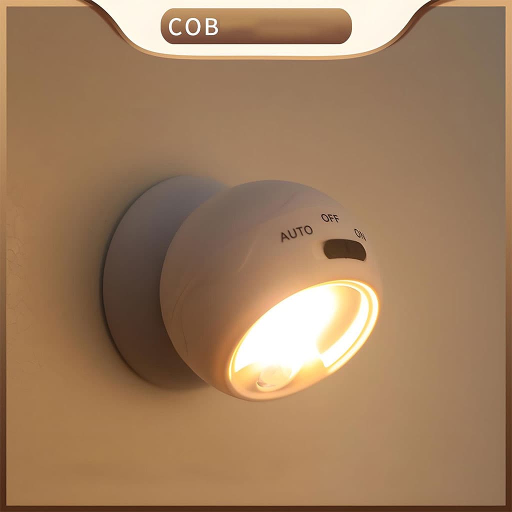 Lampe COB à détecteur de mouvement portable à 360 ° - Décoration - صورة 4