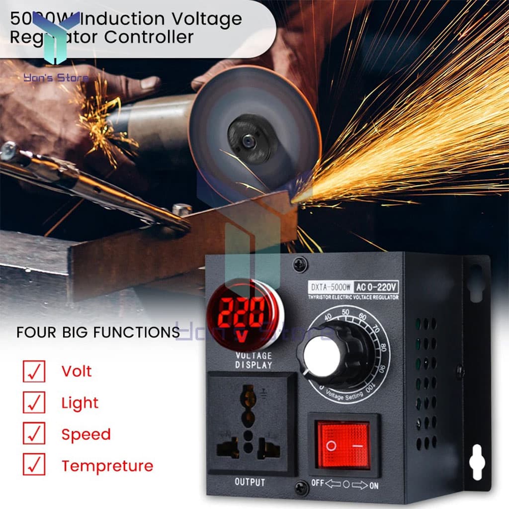 Régulateur de tension SCR AC 230V 4000W - Outillage et Bricolage - صورة 7