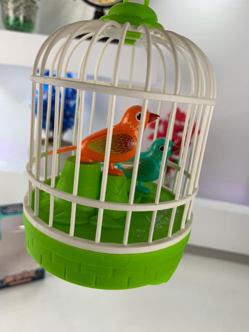 Jouet Électrique de Simulation de Cage à Oiseaux avec Contrôle Sonore – لعبة قفص الطيور المكررة للكلام - Jouet & Gaming - صورة حقيقية 8