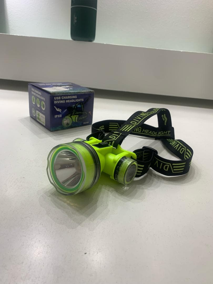 Lampe Frontale de Plongée Étanche et Rechargeable – مصباح غطس - Électronique - صورة حقيقية 8