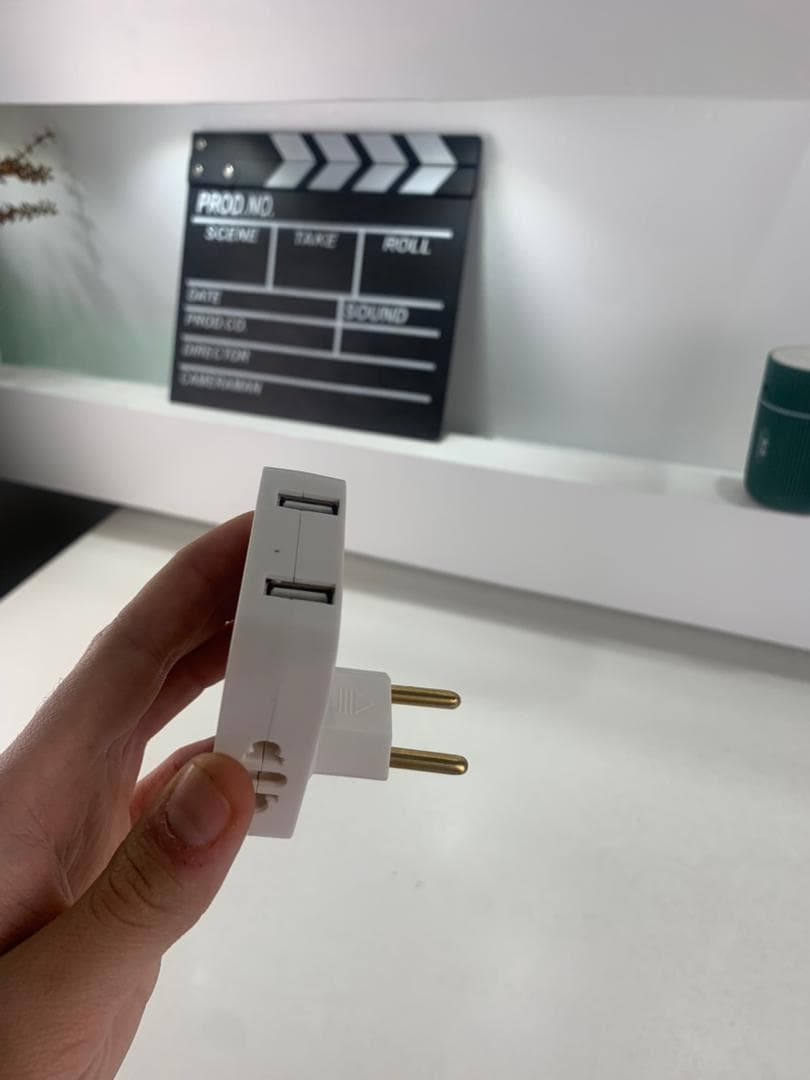 Pack 2 Multiprise Murale Plate Derrière Meuble avec USB – مقبس طاقة - Électronique - صورة حقيقية 8