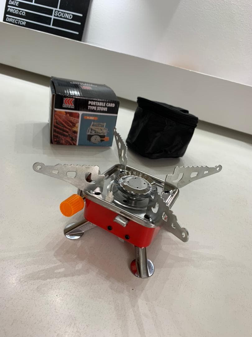 Mini réchaud à gaz pliable en métal pour camping – موقد غاز محمول - Camping et Randonnée - صورة حقيقية 7