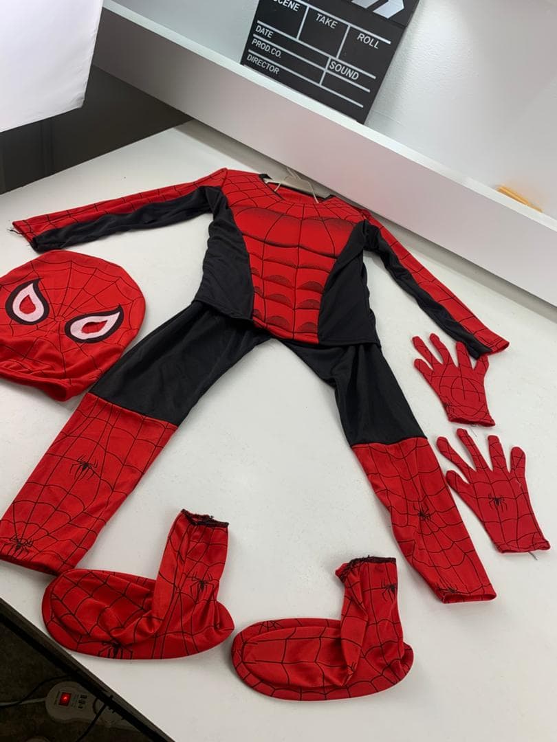 Tenue de Deguisement Spiderman Complet 5PCS Pour Enfants – بدلة سبايدرمان - Jouet & Gaming - صورة حقيقية 3