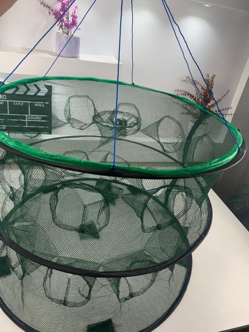 Piège de Pêche Poissons Rond 20 Trous pliable et portable 70cm – شبكة صيد الأسماك - Camping et Randonnée - صورة حقيقية 8