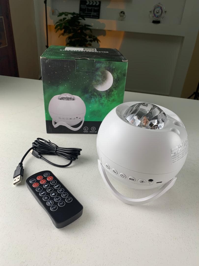 Projecteur d’aurores et Haut Parleur Bluetooth avec 15 modes d’éclairage – جهاز عرض نجوم ومكبر صوت - Électronique - صورة حقيقية 8