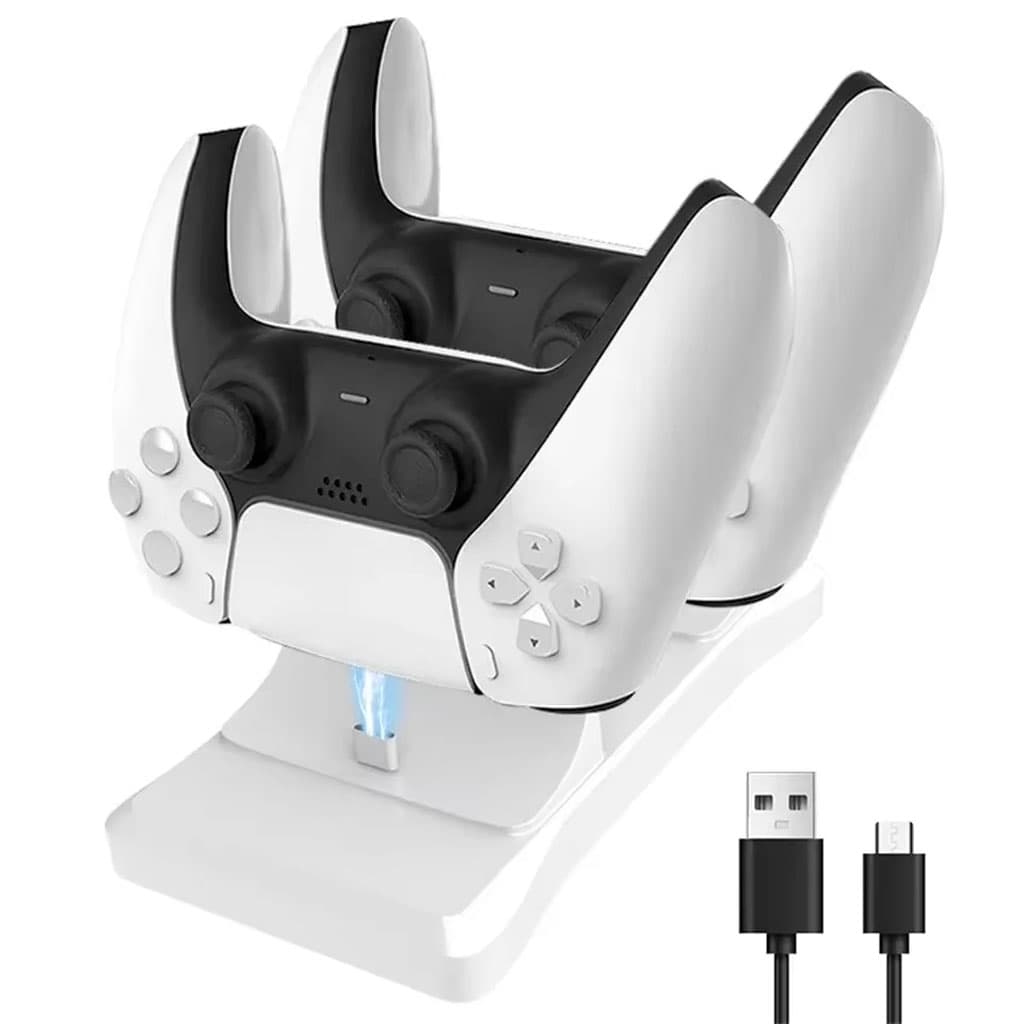Station de charge sans fil Type C Double Chargeur pour Manette PS5 – شاحن يد التحكم - Jouet & Gaming - صورة 6