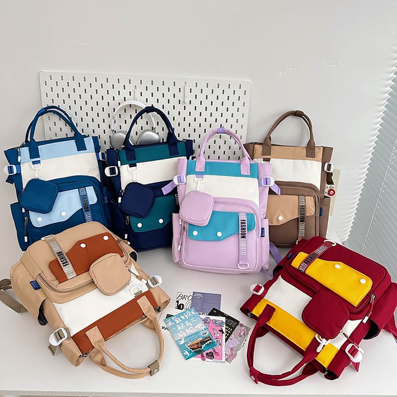 Ensemble de sacs d’école Kawai pour Enfants 2Pcs Avec Pochette Bleu Ciel – محفظة 2 قطع كاواي مع محفظة صغيرة أزرق فاتح - Sac à dos et Mode - صورة 3