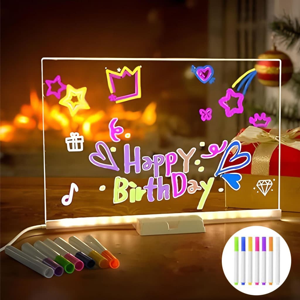 Tableau à Dessin LED coloré avec 7 stylos 40x30cm – لوحة مضيئة للرسم والتلوين - Jouet & Gaming - صورة 1