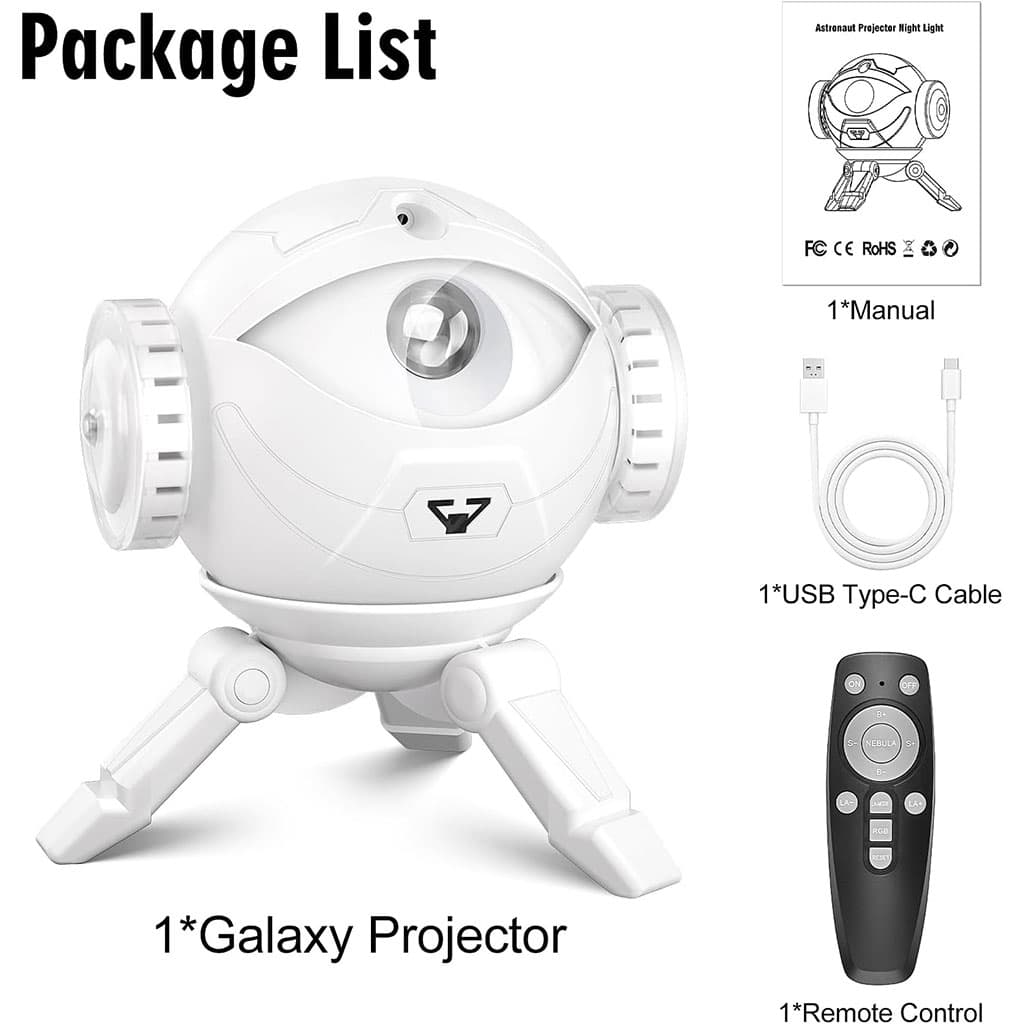 Projecteur Galaxie Astronaute éclairage étoilé réglable à 360° avec télécommande – جهاز عرض نجوم ومكبر صوت - Électronique - صورة 2