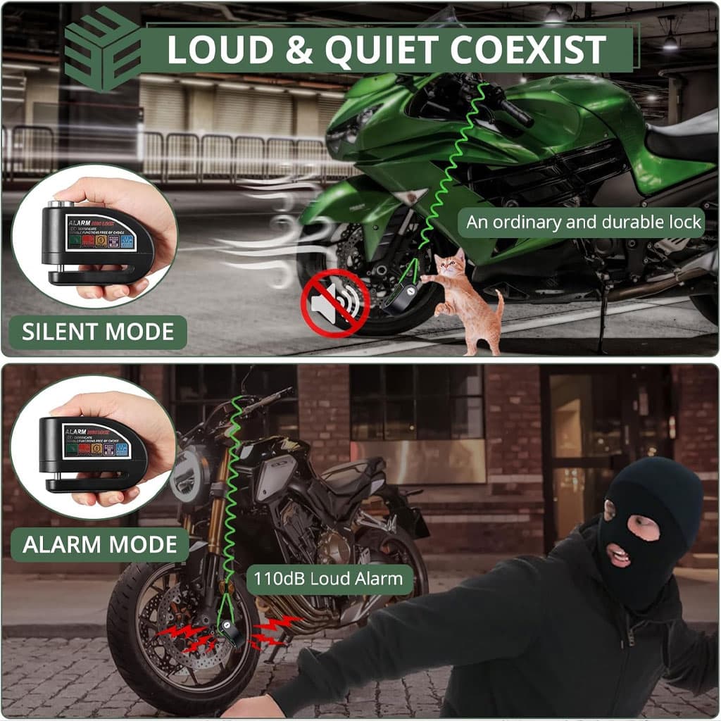 Antivol pour Disque Moto Alarme 110dB Waterproof – جهاز إنذار للدراجات النارية - Accessoires Auto/Moto - صورة 5