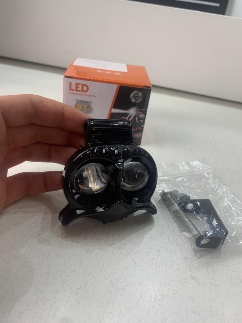 Lumière de hibou antibrouillard LED pour la moto 1Pcs – مصباح دراجات نارية عالي السطوع - Accessoires Auto/Moto - صورة حقيقية 8