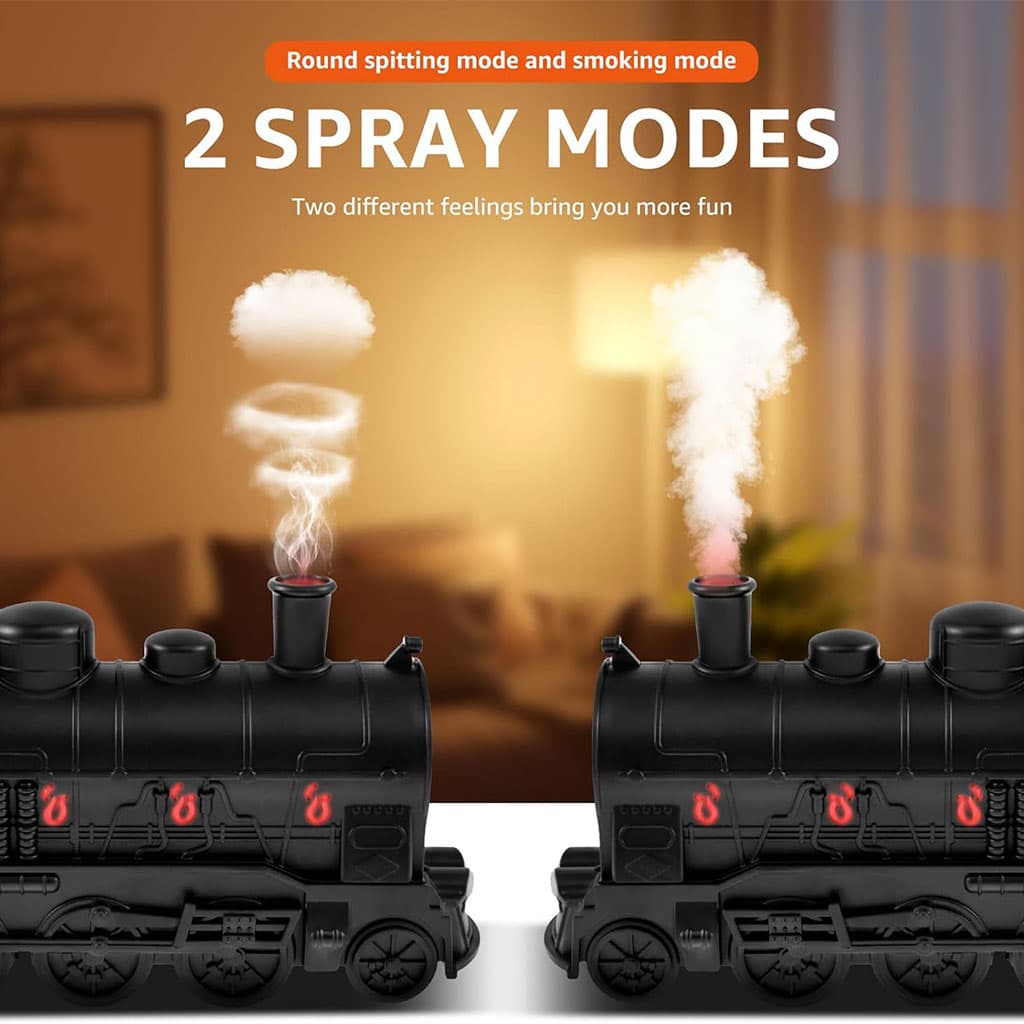 Train Diffuseur D Huiles Essentielles et Humidificateur Ultra-Silencieux de 300ml – معطر جو على شكل قطار - Décoration - صورة 3