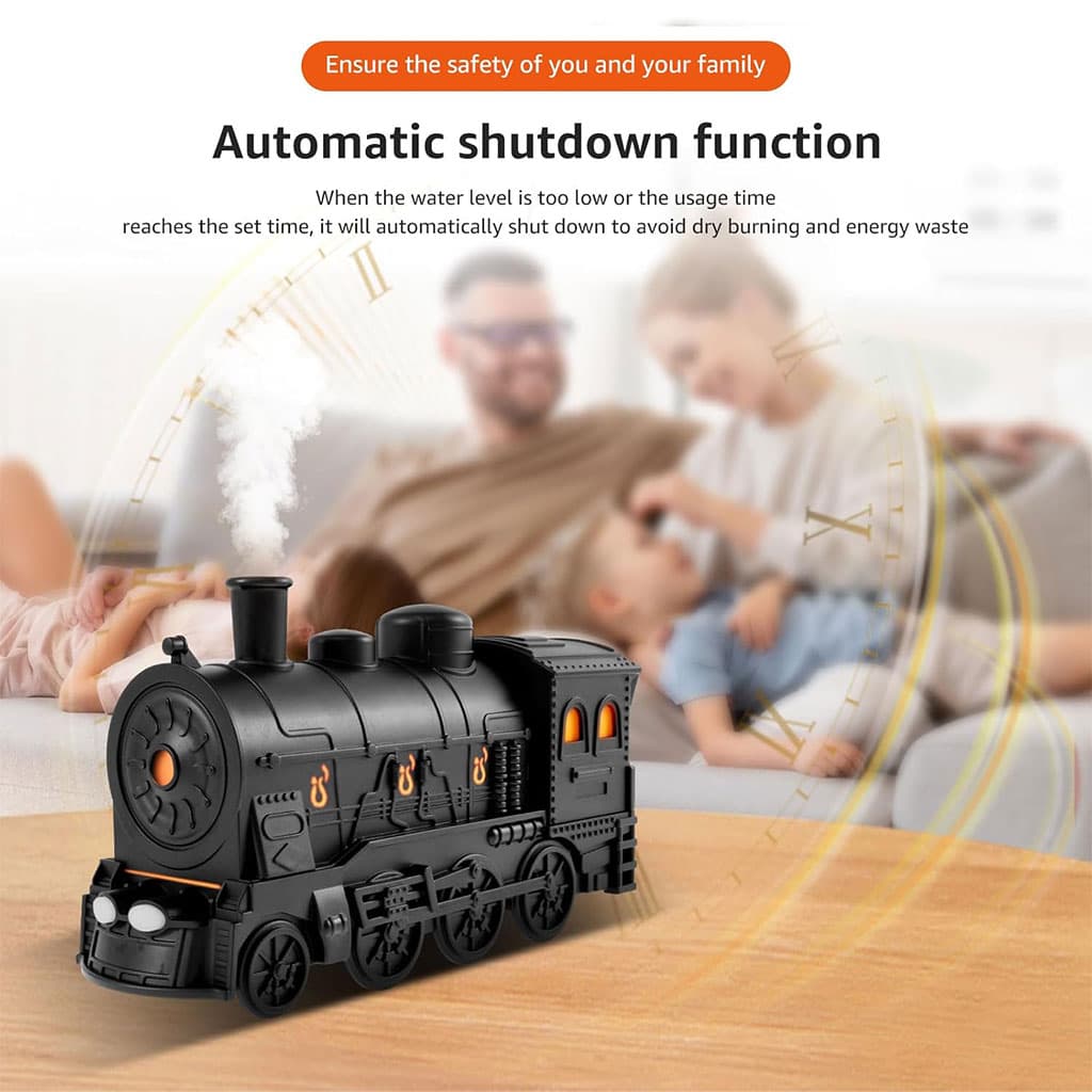 Train Diffuseur D Huiles Essentielles et Humidificateur Ultra-Silencieux de 300ml – معطر جو على شكل قطار - Décoration - صورة 5