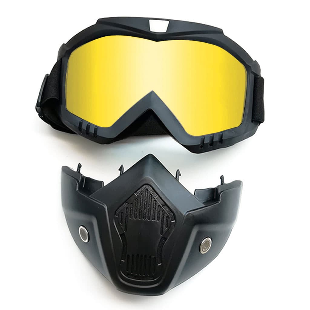 PACK Casque Moto avec Lunettes Amovibles + Gants Anti-dérapants avec conception d’amortissement - Accessoires Auto/Moto - صورة 3