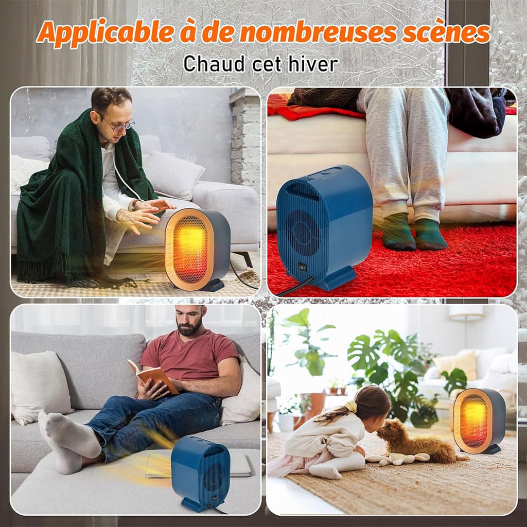 Chauffage soufflant rapide 1200 W idéal pour la maison ou le bureau – سخان كهربائي محمول - Produits de saison - صورة 7