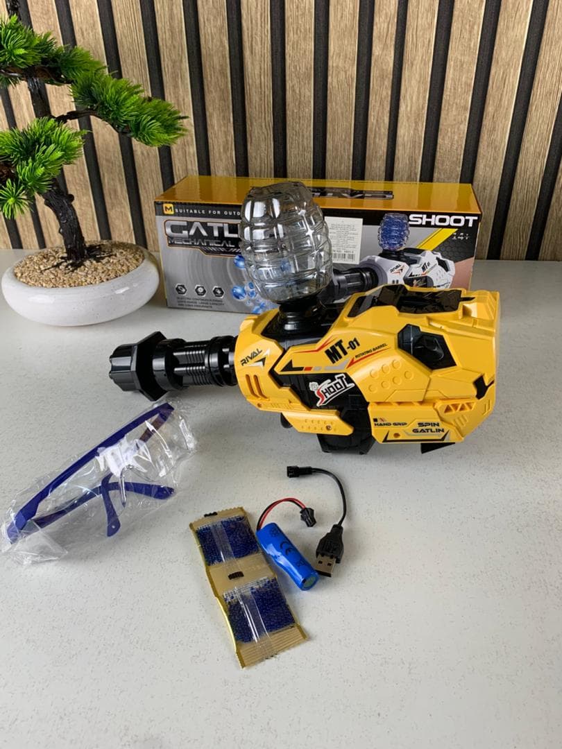 Gatling Canon Mécanique Pistolet à à Billes en Gel en Rafale – مسدس الطلقات الكريستالية - Jouet & Gaming - صورة حقيقية 8