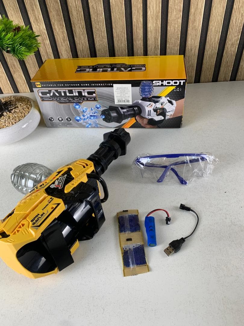 Gatling Canon Mécanique Pistolet à à Billes en Gel en Rafale – مسدس الطلقات الكريستالية - Jouet & Gaming - صورة حقيقية 9