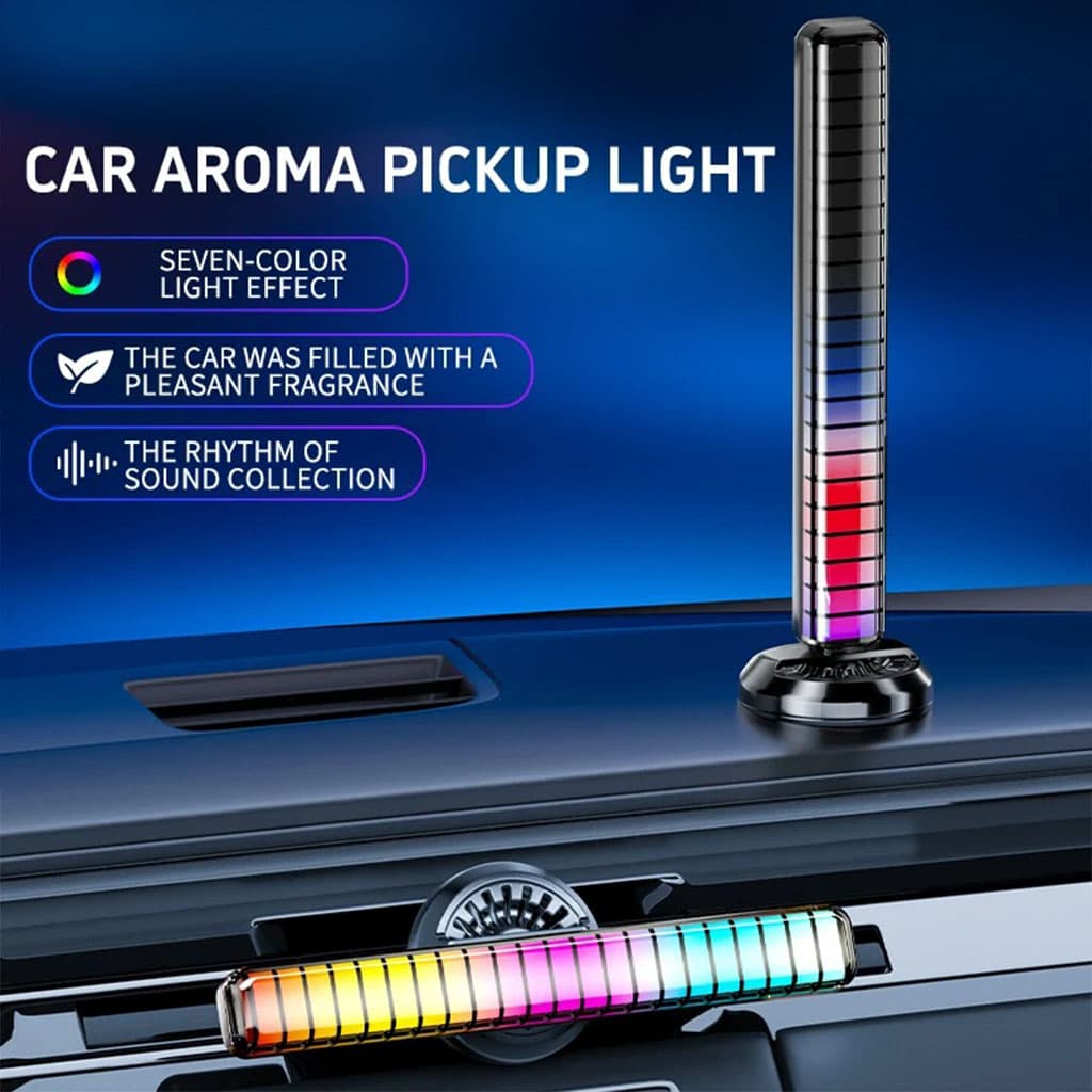 Lampe d’ambiance musicale pour voiture avec humidificateur RGB 1Pcs – مصباح موسيقي للسيارة مع معطر جو - Accessoires Auto/Moto - صورة 3