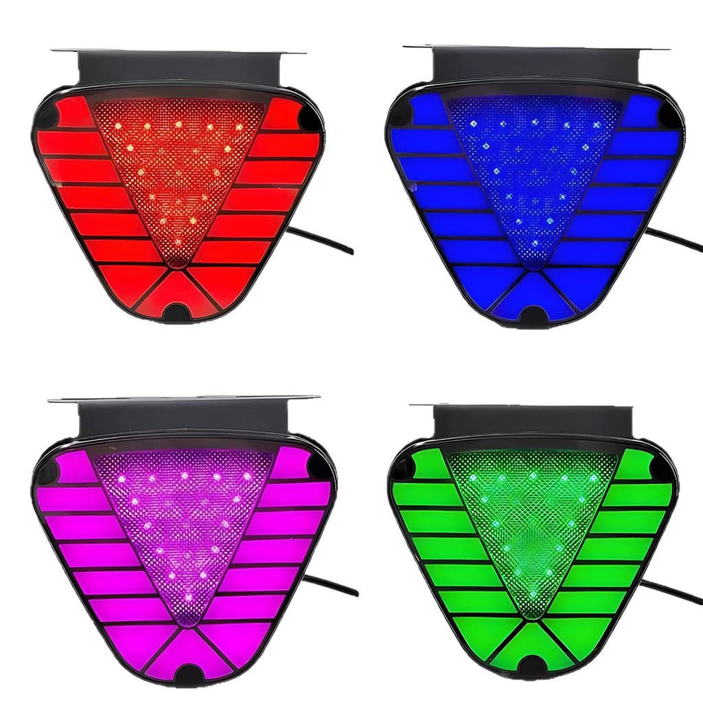 Feu arrière clignotant triangulaire à LED multicolore 2PCS – مصباح إشارة متعدد الألوان - Accessoires Auto/Moto - صورة 4