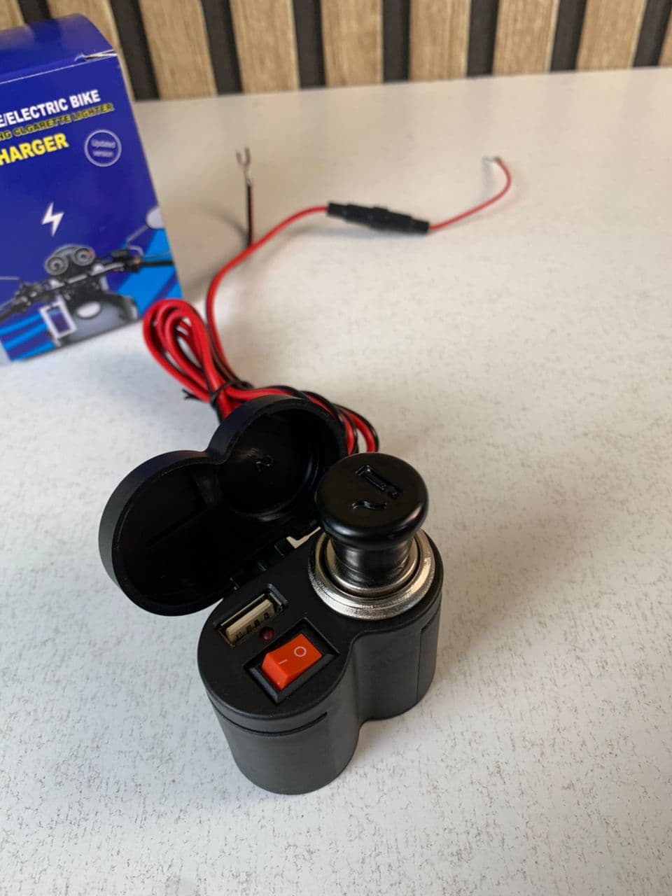 Chargeur USB 12 V pour guidon de moto avec prise allume-cig–are – مقبس طاقة لدرجات النارية - Accessoires Auto/Moto - صورة حقيقية 9