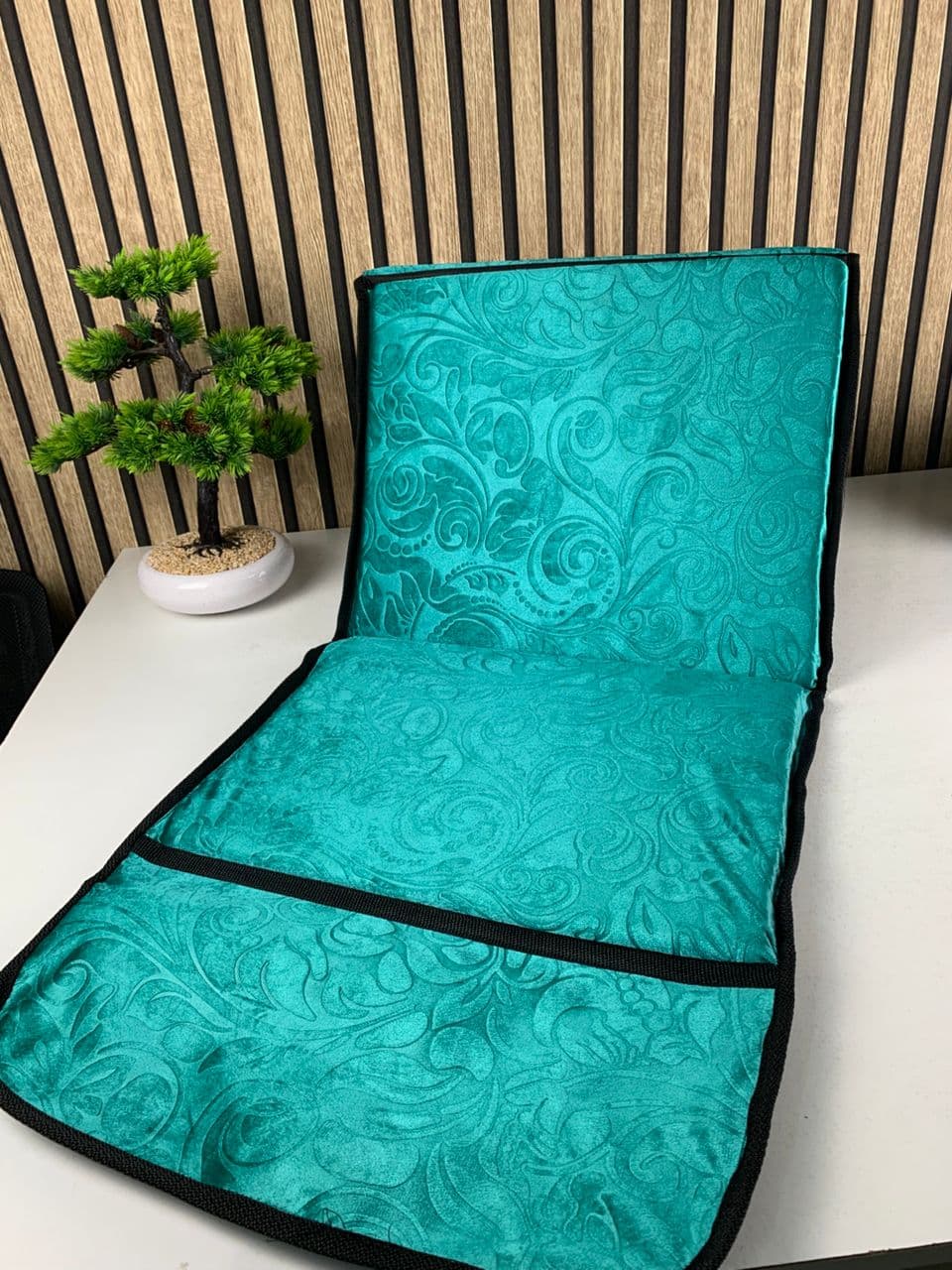 Tapis de Prière Sultan Pliable avec Dossier et Poche Arrière V2 – سجادة صلاة سلطان قابلة للطي مع مسند ظهر - Divers - صورة حقيقية 14