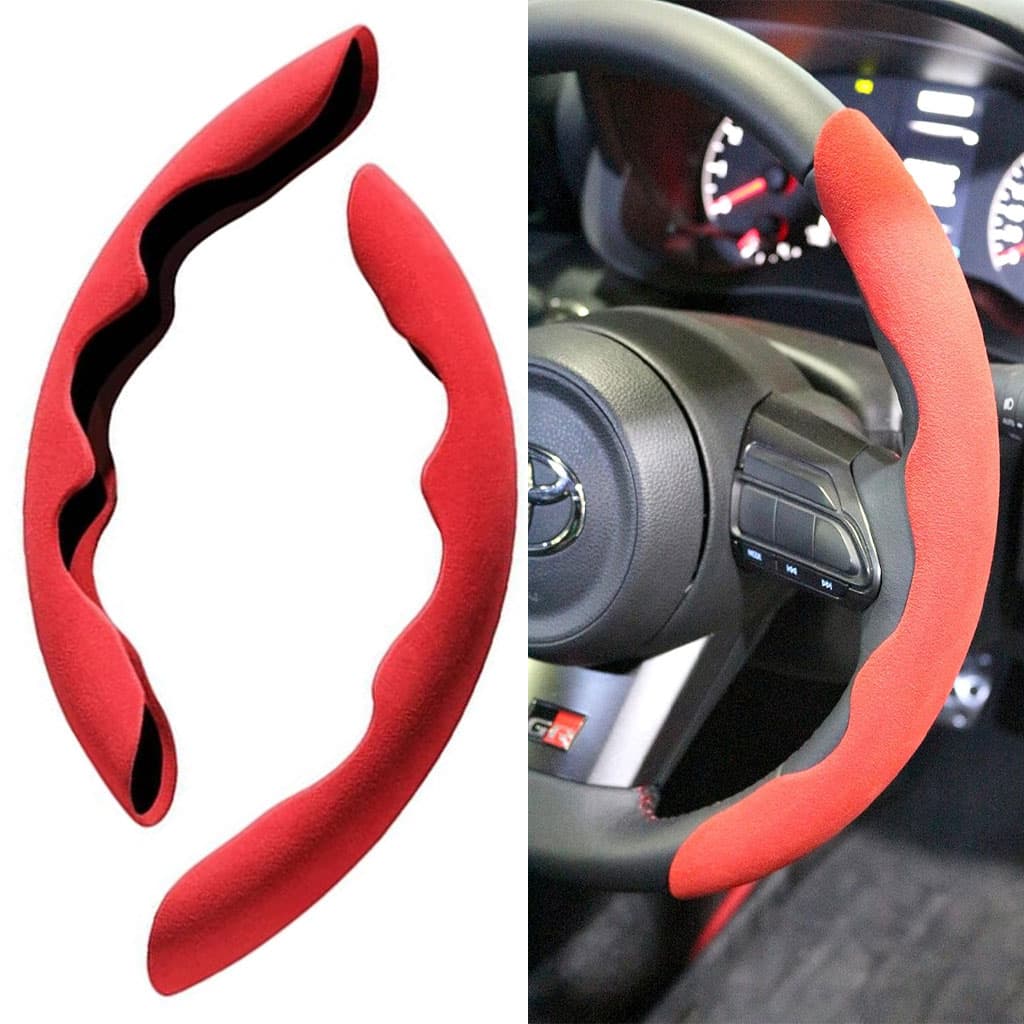 Housse de volant séparée tissue alcantara antidérapant – غطاء عجلة القيادة - Accessoires Auto/Moto - صورة 1