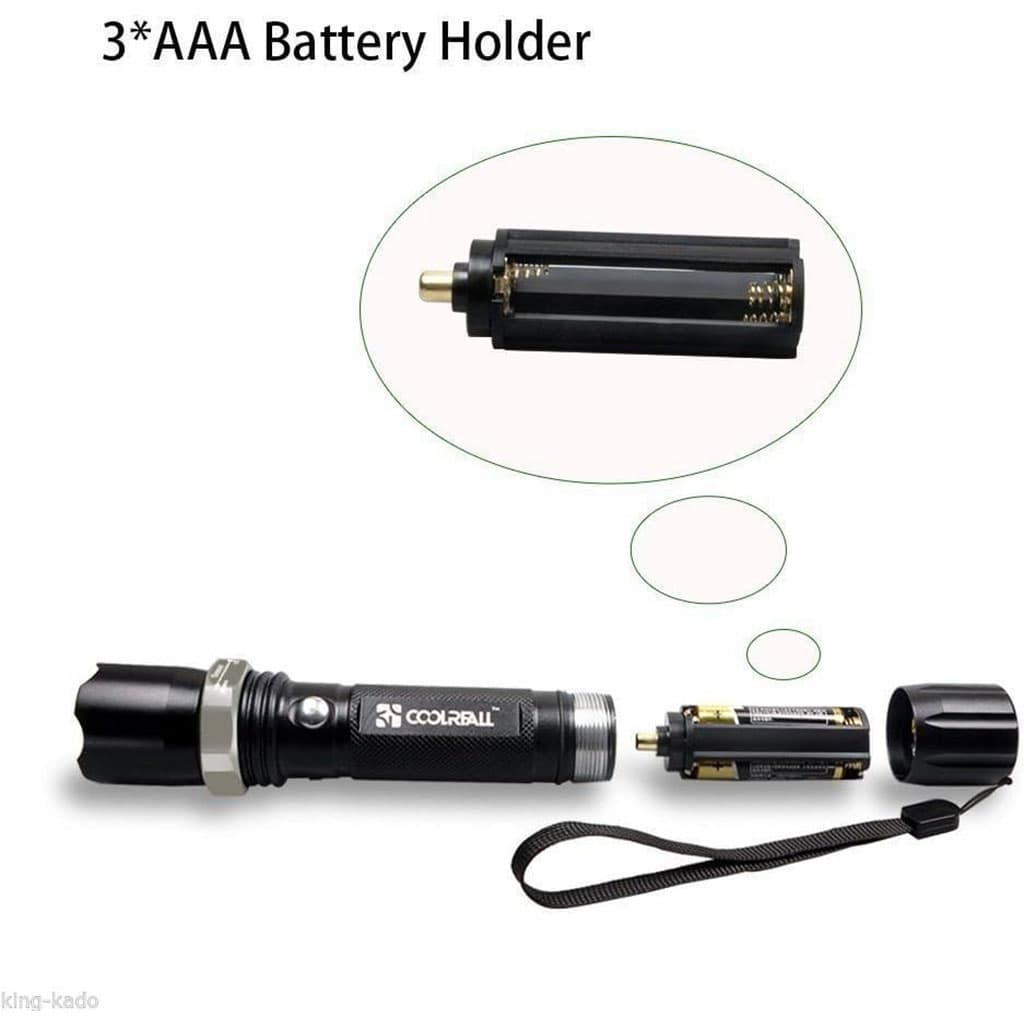 Lampe Torche LED SWAT Multifonction Zoom Réglable et 3 Modes d’Éclairage – مصباح يدوي قابل للشحن - Camping et Randonnée - صورة 4